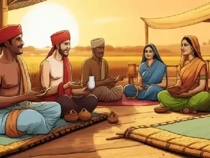 Illustration of a diverse group of people chatting online happily