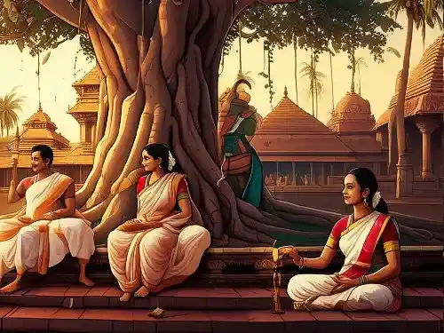 Illustration of a diverse group of people chatting online happily
